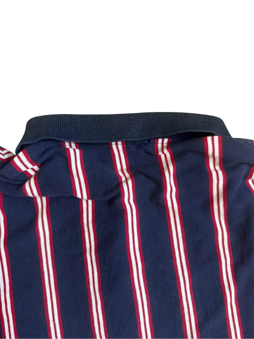 💥 Vintage Polo Ralph Lauren Vertical Stripe Polo Shirt | men’s XL | 90s - Picture 12 of 12